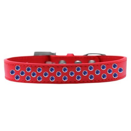 UNCONDITIONAL LOVE Sprinkles Blue Crystals Dog CollarRed Size 20 UN756577